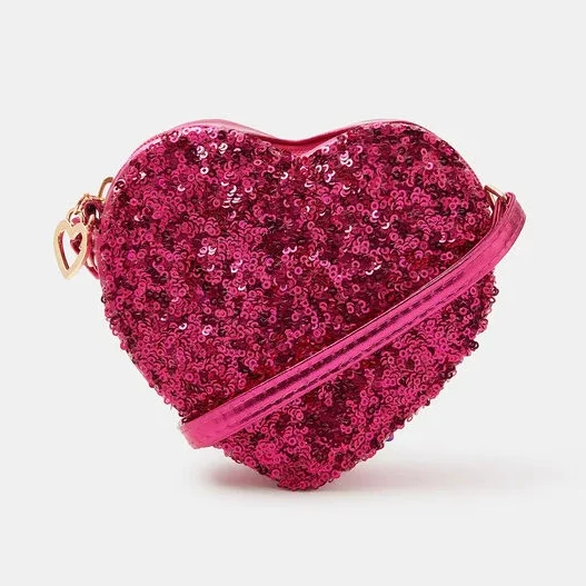 sequin. heart bag